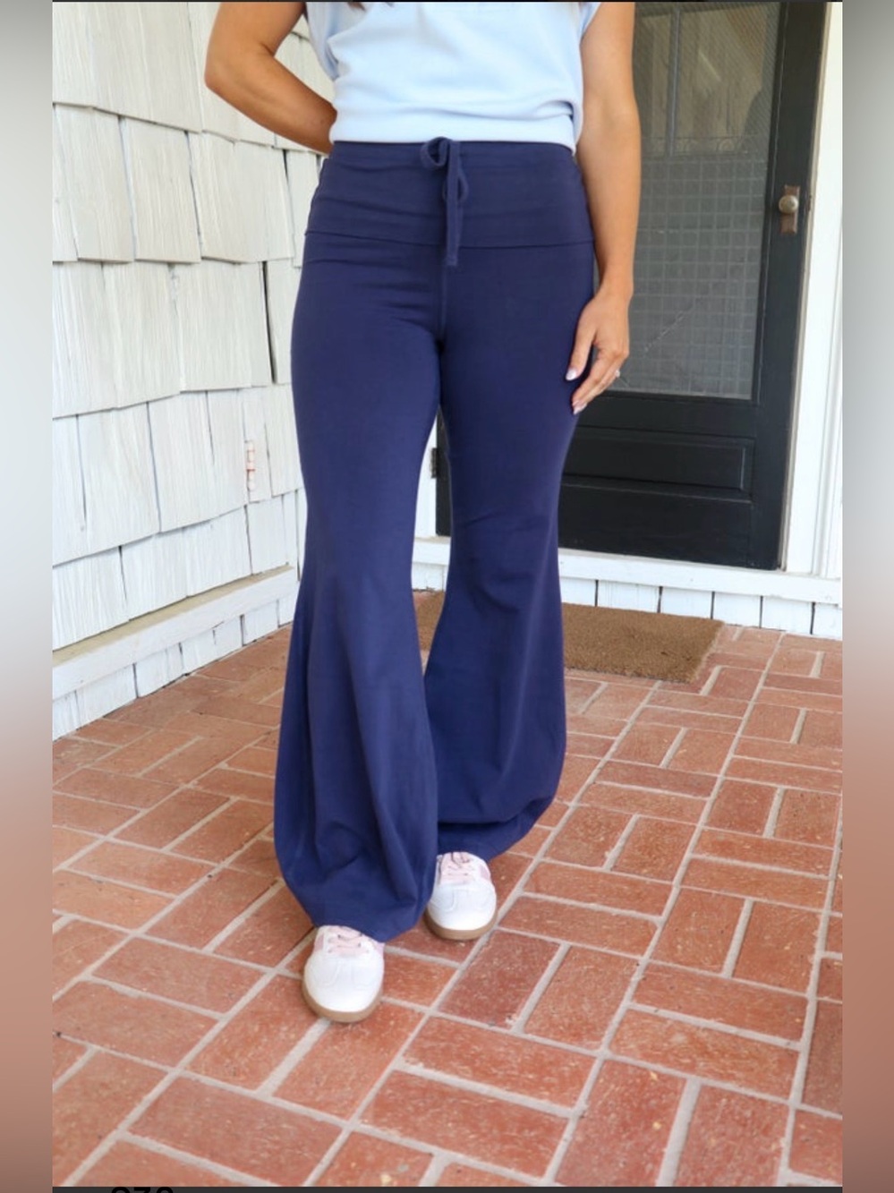 Women's navy balloon pant